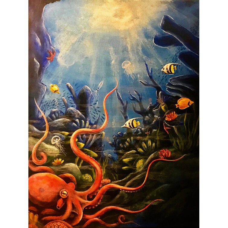 Buy Art For Less Deep Sea Life by Ed Capeau Painting Print Wayfair